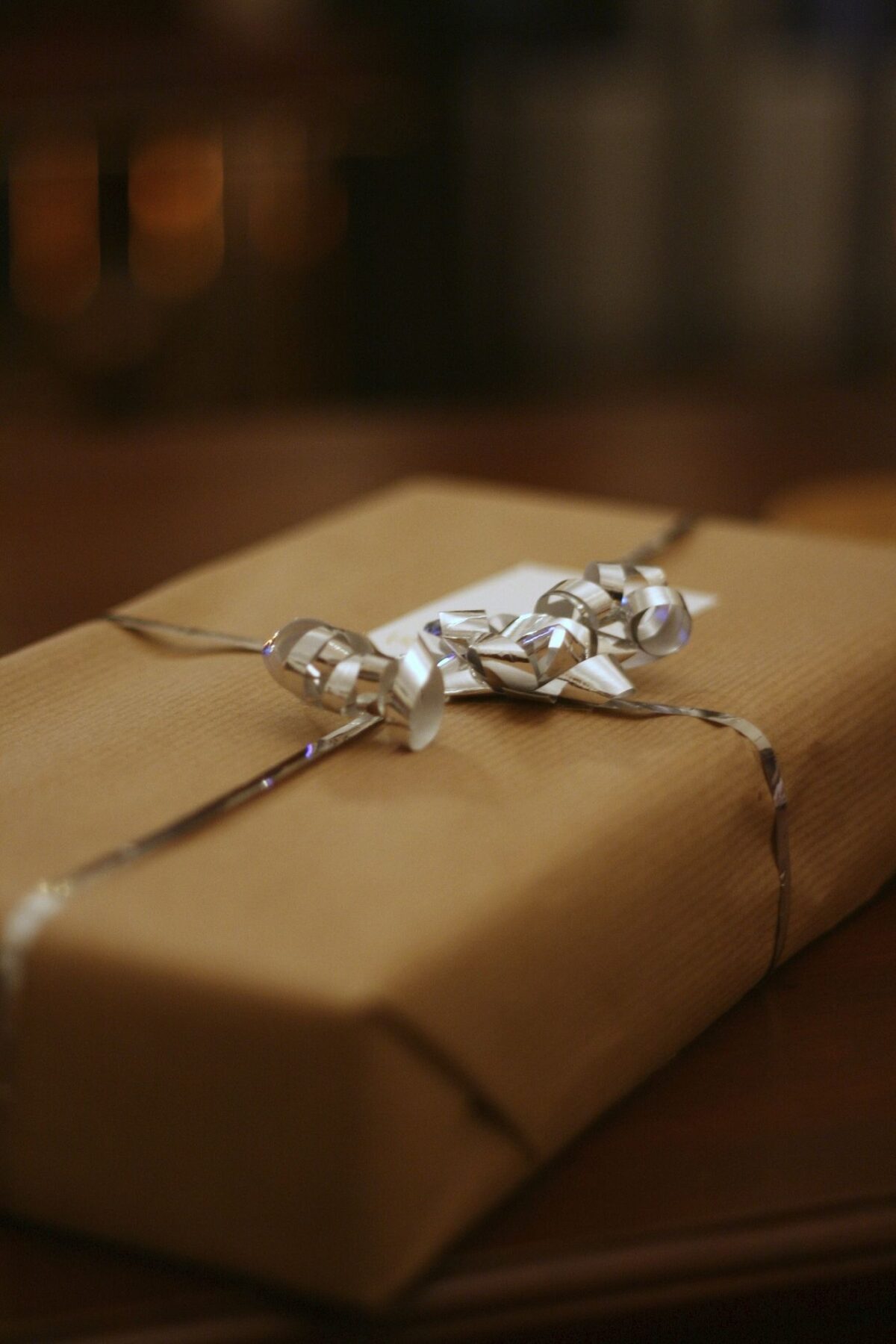 Simple Christmas wrapped gift