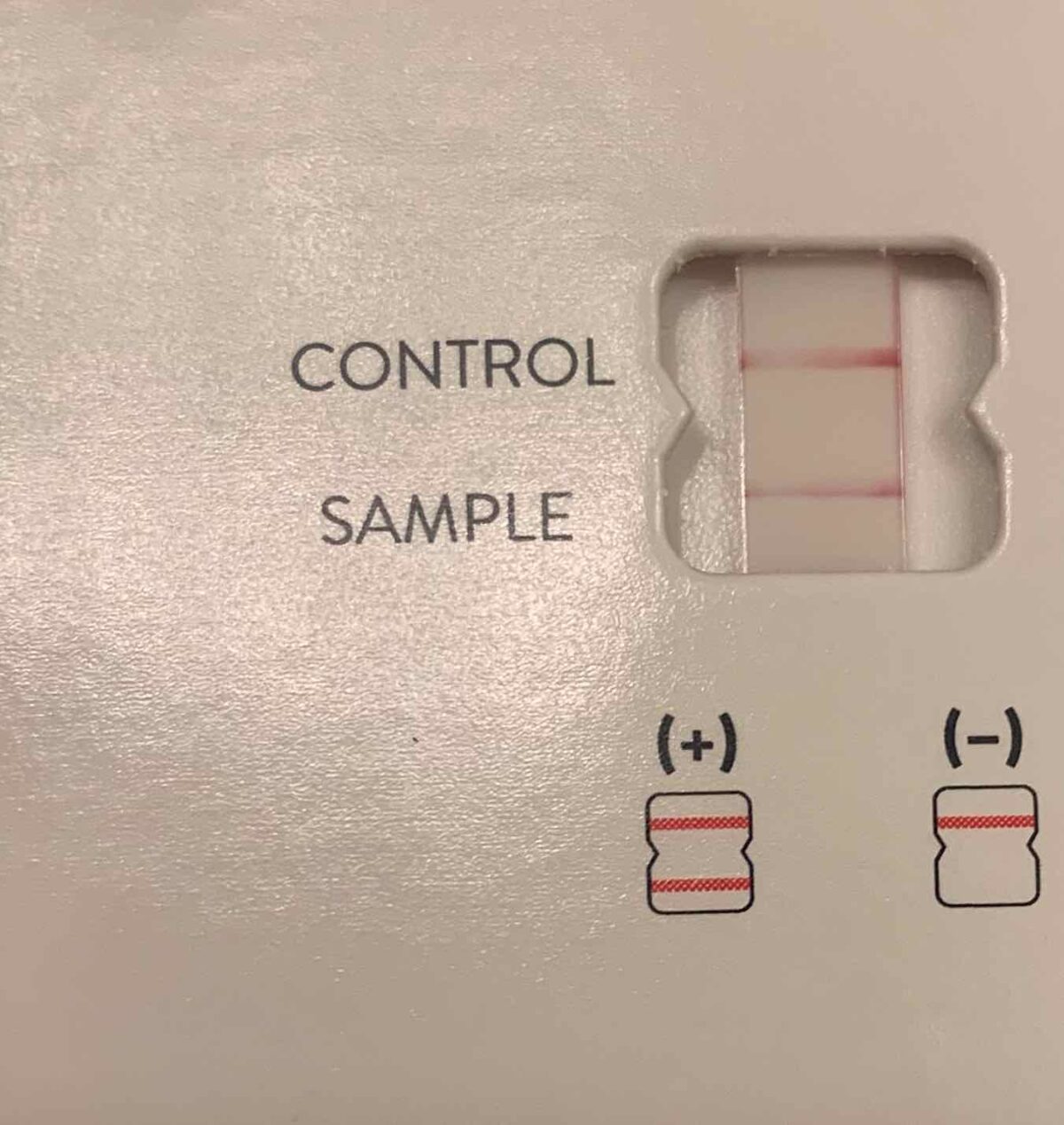 My positive COVID-19 test. Yay.