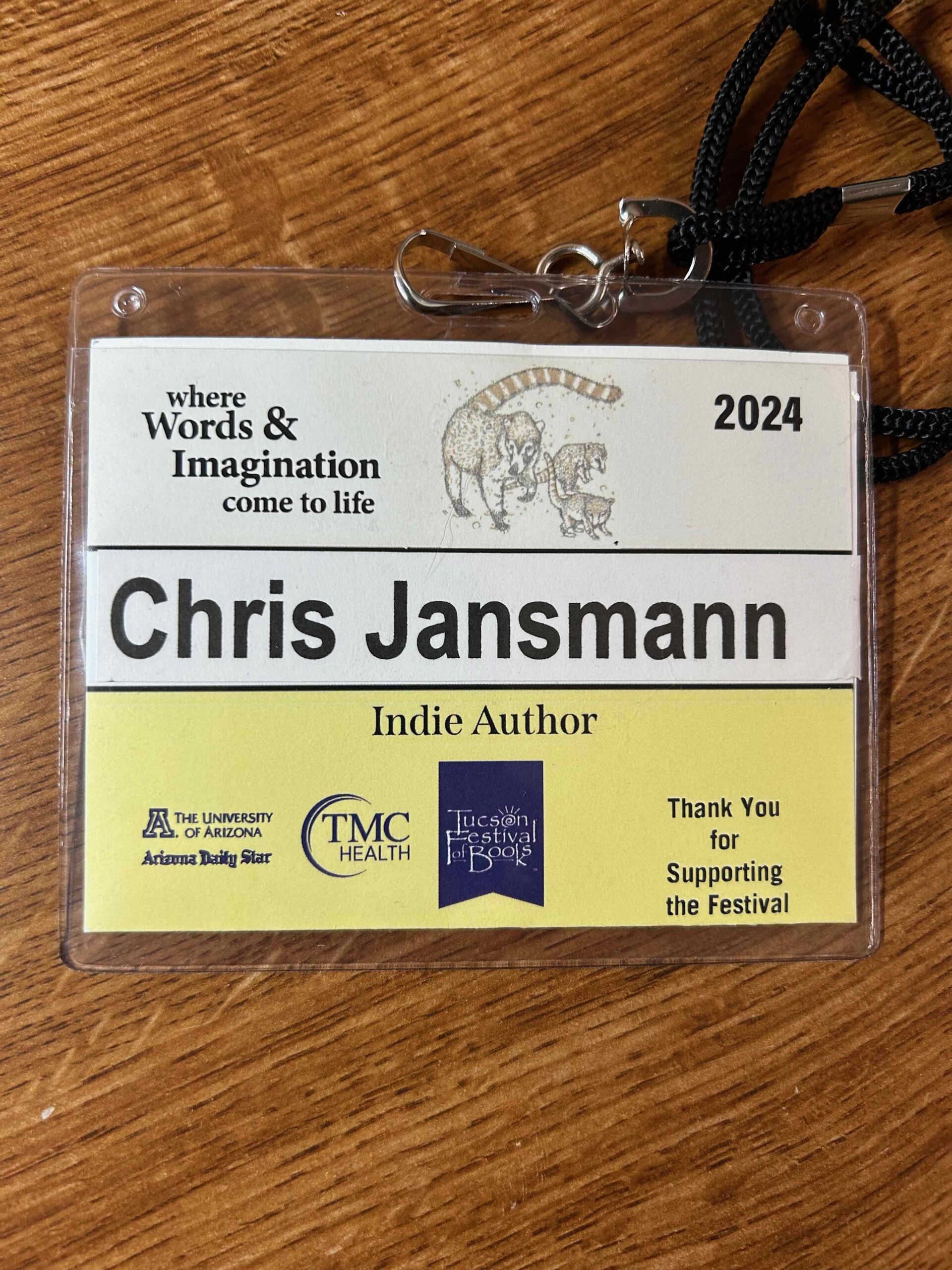 Indie Author name badge for the 2024 TFOB