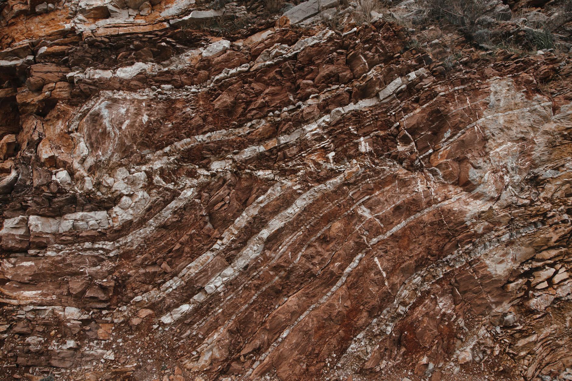close up of geological structure of a rock