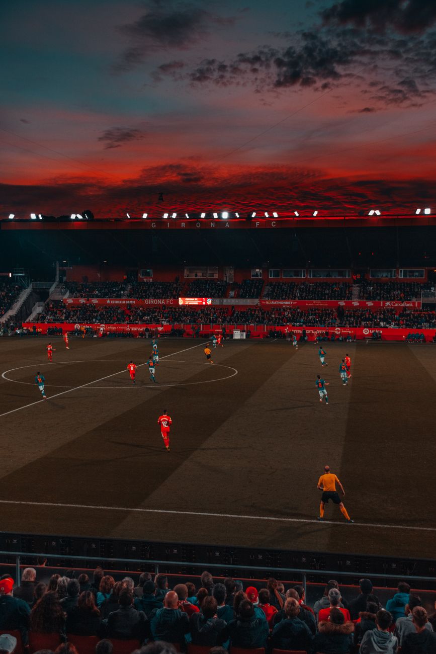 players on soccer field